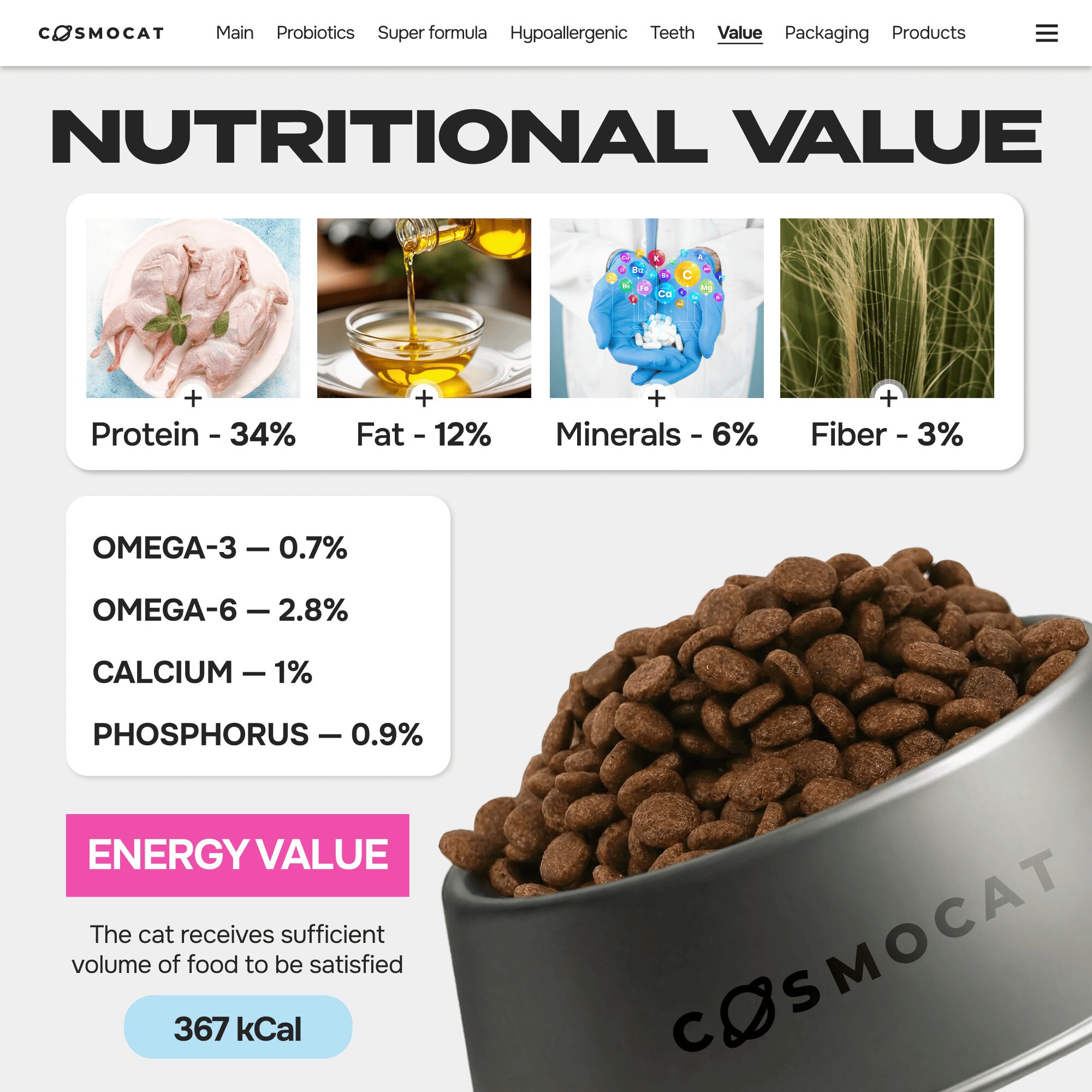 Cosmocat Dry Food Duck Probiotics Sterilised 1.8 KG